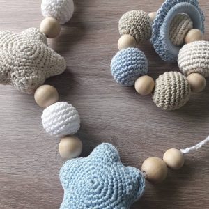 Móvil de Cuna "Viaje Estelar" - Tejido a mano con estrellas