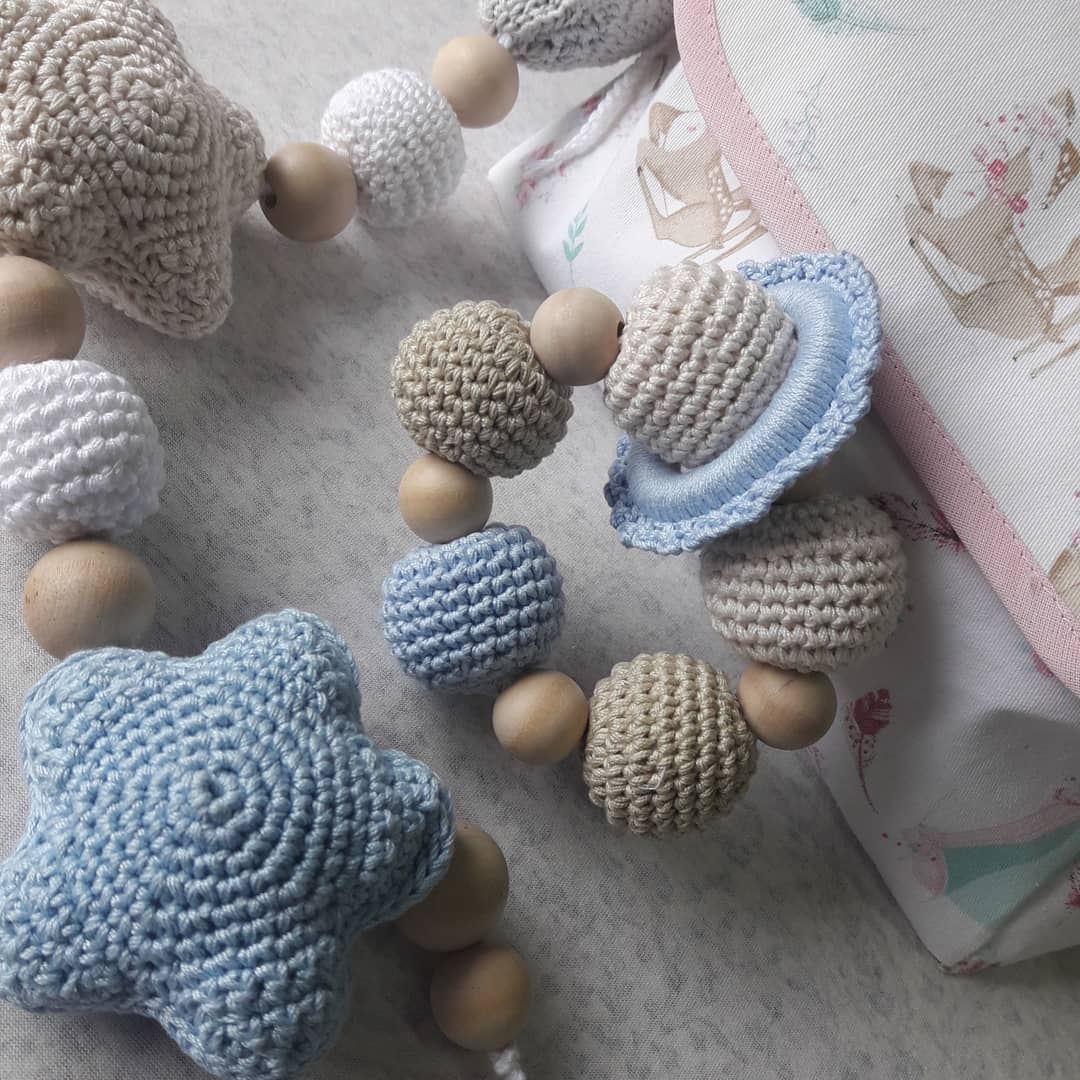 Móvil de Cuna "Viaje Estelar" - Tejido a mano con estrellas - Image 2